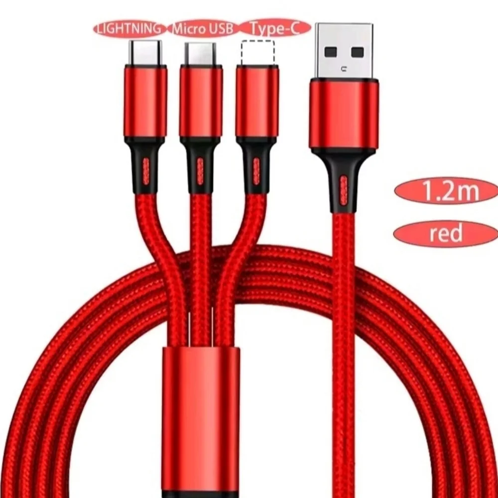 Red Multi-Connector Charging Cable